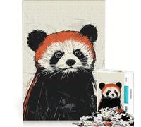 Puzzle per ragazzi da 1000 pezzi Animali in via di estinzione︰ Il curioso orso panda, Gioco impossibile, Regalo di compleanno, compleanno e altri regali 50x75cm