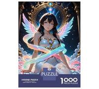 Puzzle Per Ragazzi Da 1000 Pezzi Anime Angel with Rainbow Ribbons Puzzle Per Adulti Gioco Pratico Per Divertimento in Famiglia Attività Divertenti A Casa, 52x38cm/1000pcs