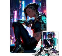 Puzzle per ragazzi da 1000 pezzi anime cyberpunk cyborg giocattolo educativo attività per famiglie regalo di compleanno (dimensioni 38x52cm)