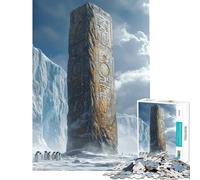 Puzzle per ragazzi da 1000 pezzi: antico obelisco nel ghiaccio Gioco educativo di analisi e logica per ragazzi dai 14 anni in su (38x26cm)