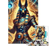 Puzzle per ragazzi da 1000 pezzi Anubi dio egizio Puzzle per adulti gioco pratico ideale per passare il tempo in casa o come regalo per tutta la famiglia (dimensioni 50x75cm)