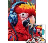 Puzzle per ragazzi da 1000 pezzi Ara Scarlatta difficile e stimolante regalo di compleanno gioco educativo per ragazzi dai 14 anni in su (38x52cm)