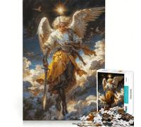 Puzzle per ragazzi da 1000 pezzi: Arcangelo Azrael con spada in un cielo nuvoloso, antistress, sfida impegnativa, per rafforzare l'amore tra le coppie 50x75cm