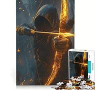 Puzzle per ragazzi da 1000 pezzi Arciere non morto Gioco impossibile Regalo di compleanno con poster abbinato e foglio di curiosità 50x75cm