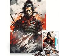 Puzzle per ragazzi da 1000 pezzi, arte astratta samurai, giochi per famiglie, assemblaggio di motivi, per rafforzare l'amore tra le coppie 50x75cm
