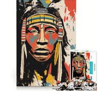 Puzzle per ragazzi da 1000 pezzi arte moderna dei nativi americani gioco pratico per divertimento in famiglia ideale come regalo per tutta la famiglia 50x75cm