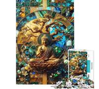 Puzzle per ragazzi da 1000 pezzi arte Zen Buddha Kintsugi giochi educativi giocattoli didattici ottimi regali e giocattoli educativi (dimensioni 50x75cm)