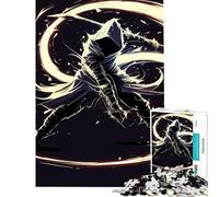 Puzzle per ragazzi da 1000 pezzi Assassini con spada luminosa poster vintage giocattolo avvincente per coltivare la pazienza gioco per famiglie adatto alle coppie ottimo regalo dei giochi