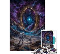 Puzzle per ragazzi da 1000 pezzi astronauta che osserva le stelle su un pianeta alieno Puzzle fai-da-te per ragazzi analisi e logica difficile e stimolante (dimensioni 38x26cm)