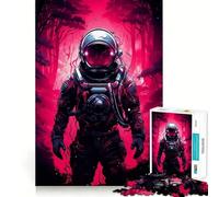 Puzzle per ragazzi da 1000 pezzi: Astronauta in foresta cremisi Gioco divertente con incastri facili da realizzare,attività stimolante per la mente,rilassante e piacevole,ideale come regalo di Natale