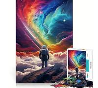 Puzzle per ragazzi da 1000 pezzi: Astronauta nella tempesta di nebulose,giunture lisce,divertente,gioco stimolante per la mente,rilassante,regalo di compleanno (38x26cm)