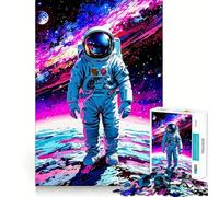 Puzzle per ragazzi da 1000 pezzi: astronauta nello spazio con nebulosa colorata,incastri lisci,divertente attività per la mente,gioco rilassante,regalo di Natale per il tempo libero (38x52cm)
