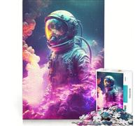 Puzzle per ragazzi da 1000 pezzi Astronauta perduto gioco educativo decorazione da parete compleanno e Natale 38x52cm