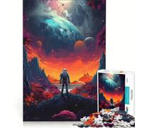 Puzzle per ragazzi da 1000 pezzi "Astronauta perduto" gioco impossibile divertente antistress ideale come regalo 38x52cm