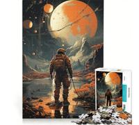 Puzzle per ragazzi da 1000 pezzi "Astronauta perduto" gioco rilassante decorazione per la casa adatto per la decorazione della scrivania 50x75cm