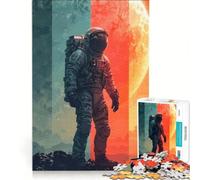 Puzzle per ragazzi da 1000 pezzi: Astronauta sulla superficie di un pianeta, gioco educativo, migliora la memoria, gioco stimolante, idea regalo 38x52cm