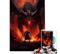 Puzzle per ragazzi da 1000 pezzi attacco del drago gioco impossibile gioco educativo sfida giocattolo divertente regalo adatto alle coppie (dimensioni 38x26cm)