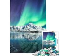 Puzzle per ragazzi da 1000 pezzi Aurora boreale Skagsanden Puzzle antistress da 1000 pezzi Un'opera d'arte Divertimento in famiglia e serate di gioco (38x26cm)