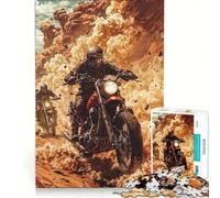 Puzzle per ragazzi da 1000 pezzi avventura nel deserto con motocicletta giochi rilassanti attività divertenti da fare a casa gioco dal design accattivante 50x75cm
