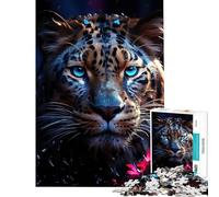 Puzzle per ragazzi da 1000 pezzi "Avventure del leopardo" - Difficile e stimolante - Antistress - Gioco rompicapo per ragazzi dai 14 anni in su (38x26cm)