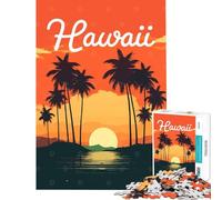 Puzzle per ragazzi da 1000 pezzi baia sulla spiaggia delle Hawaii Giocattolo avvincente per coltivare la pazienza gioco pratico sfida impegnativa regalo di compleanno (dimensioni 38x26cm)