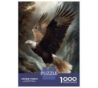 Puzzle Per Ragazzi Da 1000 Pezzi Bald Eagle in Flight Puzzle Giochi Rilassanti Difficili Divertenti Attività A Casa, 70x50cm/1000pcs