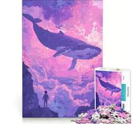 Puzzle per ragazzi da 1000 pezzi Balena tra le nuvole Gioco impossibile Regalo di compleanno compleanno e altri regali 38x26cm