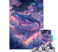 Puzzle per ragazzi da 1000 pezzi "Balena tra le stelle" - Gioco rompicapo per adulti analisi e logica - Regalo per amici e familiari (Dimensioni 38x52cm)