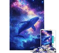 Puzzle per ragazzi da 1000 pezzi: Balena tra le stelle - Puzzle per adulti: gioco pratico un'opera d'arte interazione genitore-figlio (dimensioni 38x26cm)