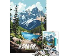 Puzzle per ragazzi da 1000 pezzi Banff and Jasper Trail Canada poster giocattoli educativi giochi didattici regali educativi per donne e uomini (dimensioni 50x75cm)