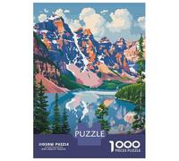 Puzzle Per Ragazzi Da 1000 Pezzi Banff National Park Canada Landscape Art Puzzle Per Ragazzi Gioco Pratico Sfida Difficile Regali Unici Per Compleanno E Natale 38x26cm/1000pcs