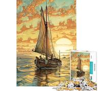 Puzzle per ragazzi da 1000 pezzi: barca a vela al tramonto Aiuta a sviluppare la memoria stimola la creatività permette di assemblare modelli e decorare le pareti Adatto a ragazzi dai 14 anni in su
