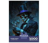 Puzzle Per Ragazzi Da 1000 Pezzi Baron Samedi with Drink And Cigar Puzzle Giochi Rilassanti Difficili Divertenti Attività A Casa, 38x26cm/1000pcs
