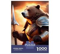Puzzle Per Ragazzi Da 1000 Pezzi Bear Sword Fantasy Puzzle Per Adulti Gioco Pratico Per Divertimento in Famiglia Attività Divertenti A Casa, 70x50cm/1000pcs
