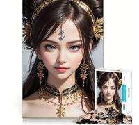 Puzzle per ragazzi da 1000 pezzi,bellissima principessa asiatica,incastro perfetto,gioco cognitivo,regalo,gioco lento,regalo di Natale (38x52cm)