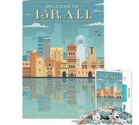 Puzzle per ragazzi da 1000 pezzi "Benvenuti in Israele" Puzzle per adulti Gioco pratico per le vacanze a casa Ideale per passare il tempo Regalo per tutta la famiglia (Dimensioni 38x26cm)