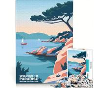 Puzzle per ragazzi da 1000 pezzi "Benvenuti in Paradiso", giochi educativi, decorazione perfetta, collezione d'artista, belle arti 50x75cm