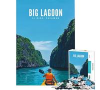 Puzzle per ragazzi da 1000 pezzi Big Lagoon El Nido Palawan Gioco per famiglie Giocattolo avvincente per coltivare la pazienza Ottimo regalo per i giochi Migliora la memoria (Dimensioni 38x52cm)
