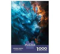 Puzzle Per Ragazzi Da 1000 Pezzi Blue Ice Dragon Puzzle Fai Da Te Giocattoli Antistress Interazione Genitore-figlio 38x26cm/1000pcs