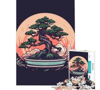 Puzzle per ragazzi da 1000 pezzi bonsai gioco educativo giapponese sfida di gioco idee regalo gara di velocità manuale (dimensioni 38x52cm)