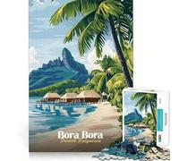 Puzzle per ragazzi da 1000 pezzi Bora Bora Paradiso Tropicale Premium Edge Art,gioco che stimola la concentrazione,divertimento per il tempo libero,regalo artistico di Natale 50x75cm