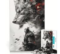Puzzle per ragazzi da 1000 pezzi "Brothers of the Wild",taglio preciso,divertente puzzle logico,gioco rilassante,regalo di Natale artistico (38x52cm)