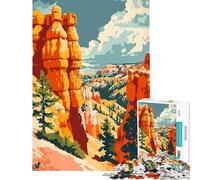Puzzle per ragazzi da 1000 pezzi Bryce Canyon Utah natura Un gioco avvincente per coltivare la pazienza adatto a tutta la famiglia e alle coppie Un regalo perfetto per gli amanti del gioco (50x75cm)