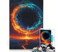 Puzzle per ragazzi da 1000 pezzi: Buco nero vulcanico nel cielo gioco rompicapo impegnativo da completare regalo per amici e familiari 50x75cm