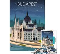 Puzzle per ragazzi da 1000 pezzi Budapest Ungheria viaggio gioco educativo sfida giocattolo idee regalo gara di velocità manuale (dimensioni 38x26cm)