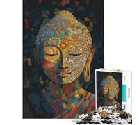 Puzzle per ragazzi da 1000 pezzi Buddha Cubismo Mosaico Arte per Compleanno Natale Giocattolo per Migliorare la Memoria Decorazione da Parete Adatto a Persone dai 14 anni in su (38x26cm)