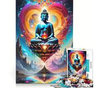 Puzzle per ragazzi da 1000 pezzi Buddha Cuore Amore, gioco educativo, divertente antistress, ottimo regalo per gli appassionati di videogiochi 38x52cm