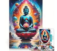 Puzzle per ragazzi da 1000 pezzi Buddha Cuore d'Amore, gioco pratico, passatempo ideale per le vacanze a casa, con poster abbinato e foglio di curiosità 38x52cm