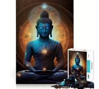 Puzzle per ragazzi da 1000 pezzi Buddha Sfera Cosmica Galassia Bordo Perfetto Gioco di Mente Divertente Regalo Momento Accogliente e Divertente Decorazione Natalizia da Parete (38x52cm)