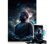 Puzzle per ragazzi da 1000 pezzi Buddha,Spazio,Galassia,Taglio preciso,Divertimento,Risoluzione di problemi,Relax,Tempo libero,Decorazione natalizia artistica (38x52cm)